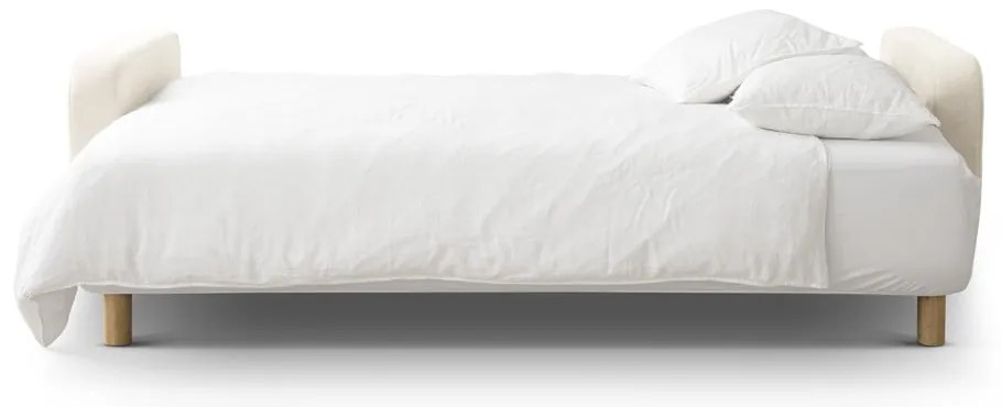 Canapea crem extensibilă, cu spațiu de depozitare 231 cm Elen – Micadoni