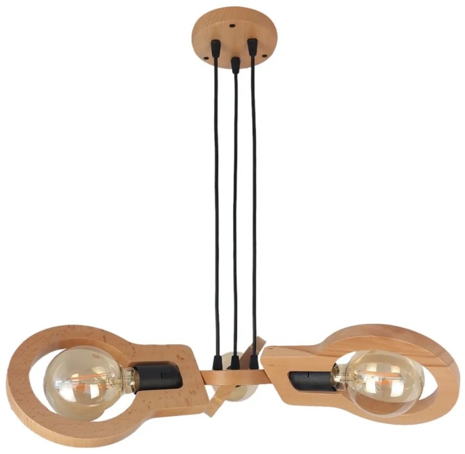 Lustra rustica fabricata manual din lemn YOKO 3L