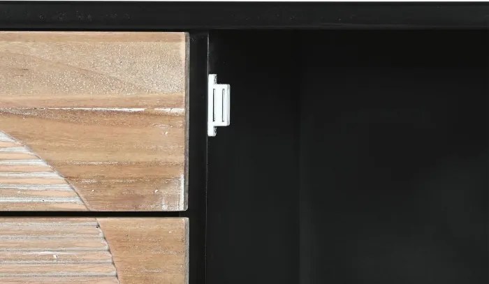 Comoda TV natur si neagra , din lemn „Rustic Charm”