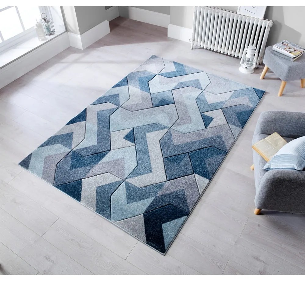 Covor Flair Rugs Aurora, 120x170 cm, albastru-gri