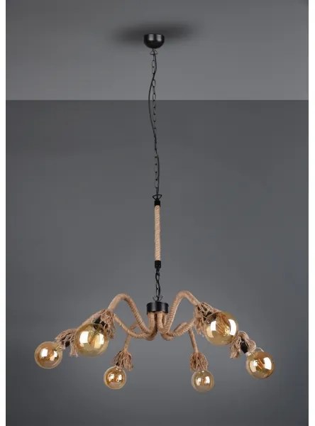 Lustră pe lanț ALVA 6xE27/10W/230V Reality