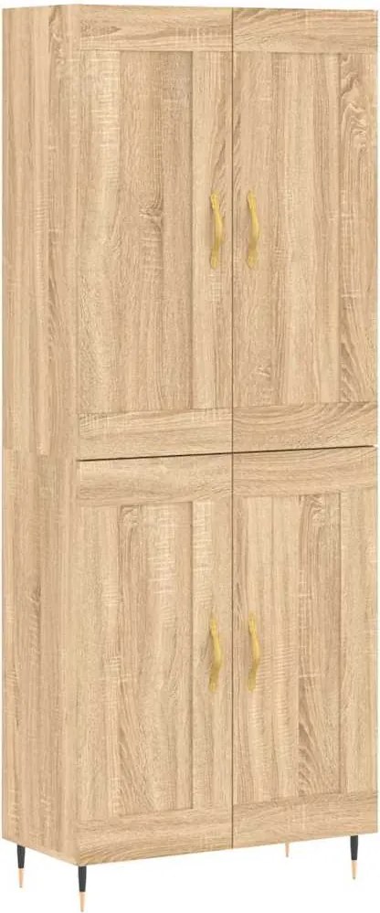vidaXL Dulap înalt, stejar sonoma, 69,5x34x180 cm, lemn compozit