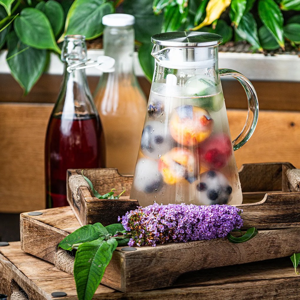 Carafă de sticlă cu capac 4Home Jug Hot&Cool,1,8 l