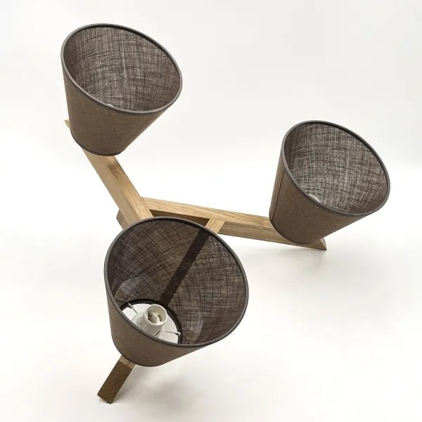 Lustră aplicată Brilagi ANTHONY 3xE14/40W/230V stejar/maro