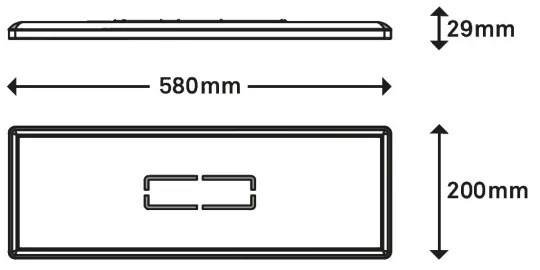 Plafonieră LED FREE LED/22W/230V 58x20 cm Briloner 3394-015