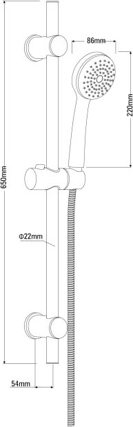 Symetrio Set de duș, 1-funcție Finisaj: Crom NET_051K