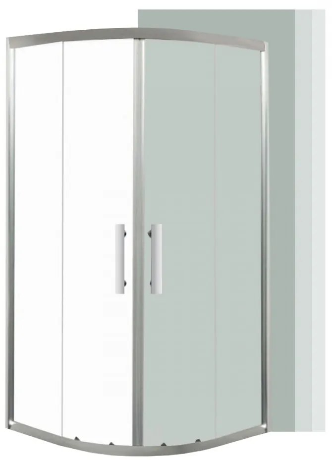 Cabină de duș curbată Spirit Clear 90x90x180 cm, fără cădiță de duș