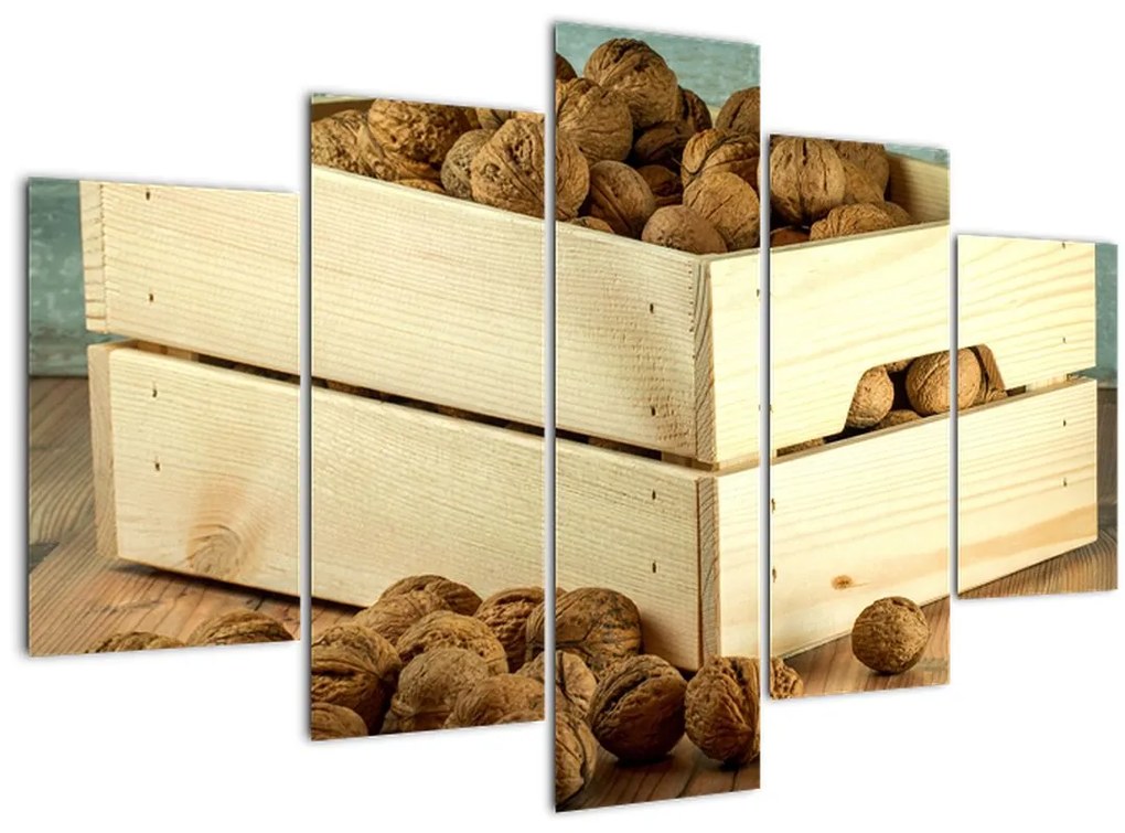 Tablou - Natură moartă de toamnă cu nuci (150x105 cm)