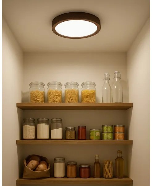 Plafonieră LED 18W, 230V, 3000/4000/6500K, Ø23 cm, maro