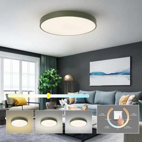 Brilagi - Plafonieră LED POOL, 60 W, 230 V, 3000/4000/6000 K, 60 cm, verde