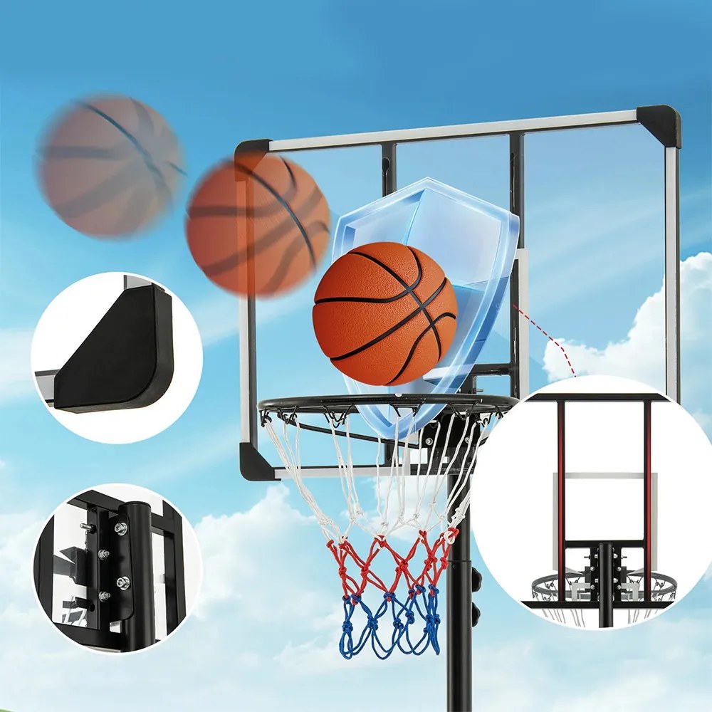 Panou de baschet cu înălțime reglabilă, transparent