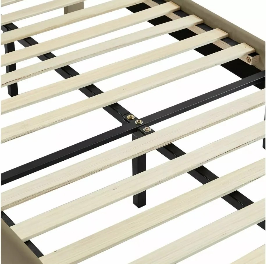 Pat tapițat SAVANA VELVET 90x200 cm bej