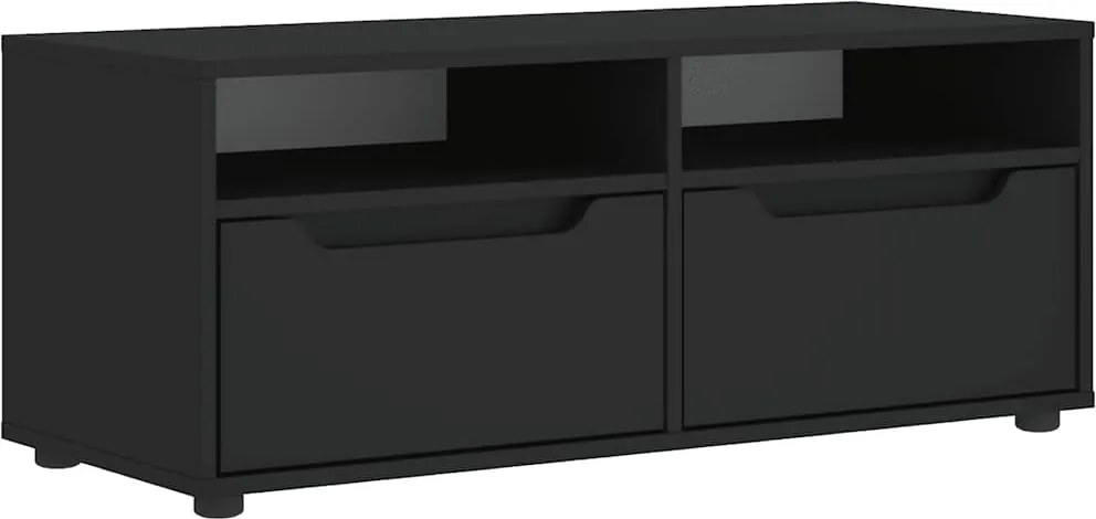 vidaXL Dulap TV „VISNES” Negru 100x40x38 cm lemn prelucrat