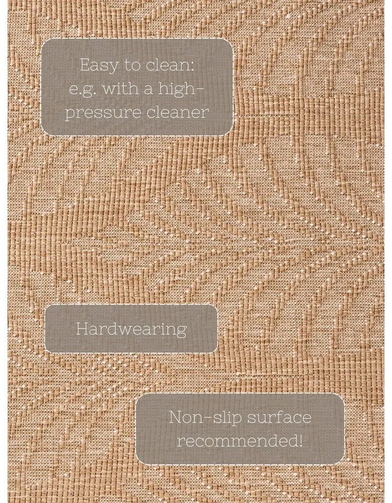 Covor pentru exterior și interior bej/fildeș 160x230 cm Duet Liora – NORTHRUGS