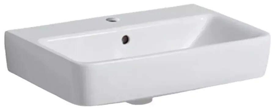 Lavoar suspendat Geberit Selnova Compact alb cu orificiu baterie