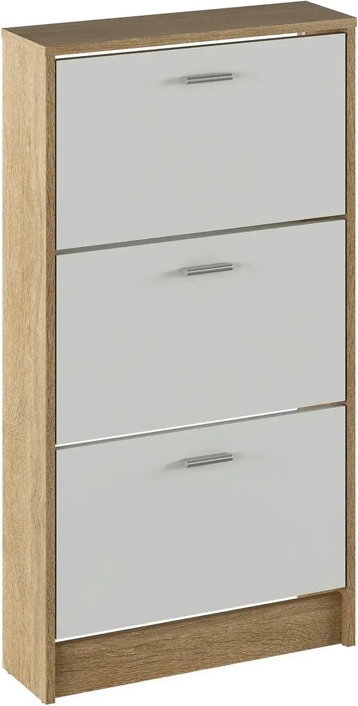 Pantofar MOBI 13, stejar sonoma/alb, DTD laminat/PAL, 58x18x107 cm