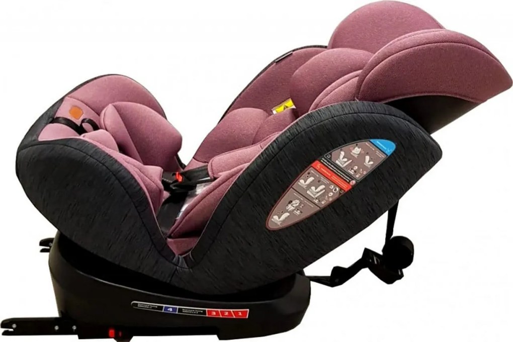 Scaun Auto cu Isofix NOVOKIDS™ Safety Seat 7000, Cu rotire 360 grade, 0-36 kg, Tetiera reglabila pe inaltime, Omologare R-129 i-Size, Transformabil