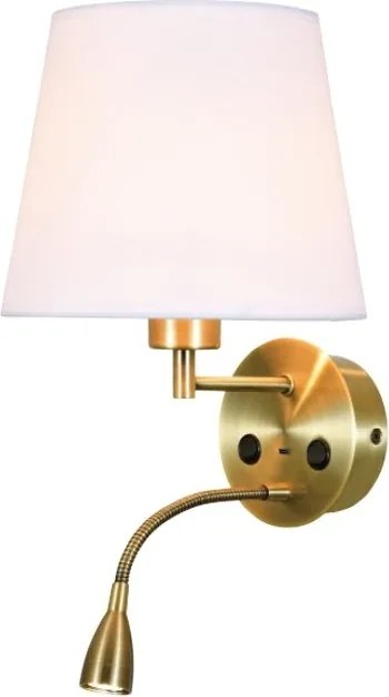 Aplica de perete cu reader LED CAICOS alama antic