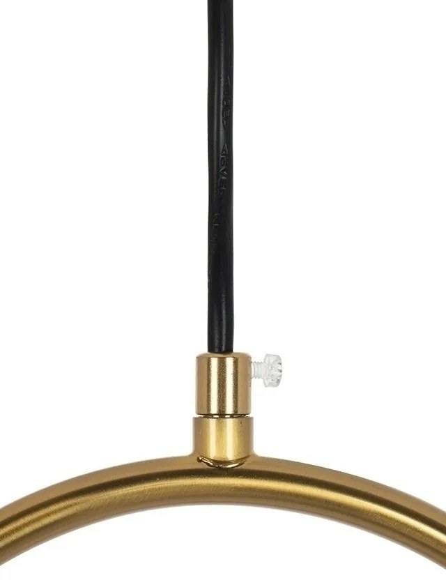 Lustra design miminalist, Metal auriu, Glob Sticla, AURELIA 25