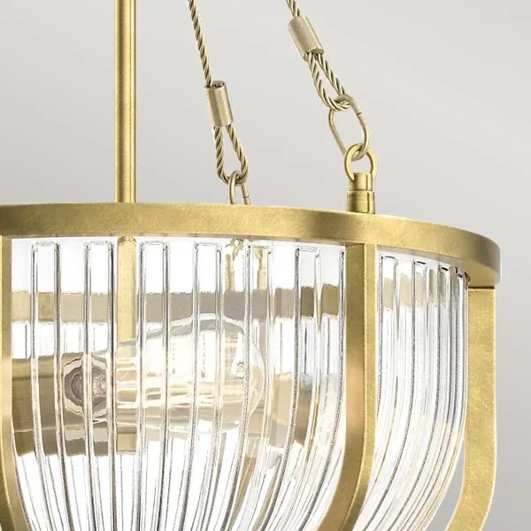 Quintiesse QN-ROUX3-NBR - Candelabru ROUX pe lanț, 3xE27/60W/230V, auriu