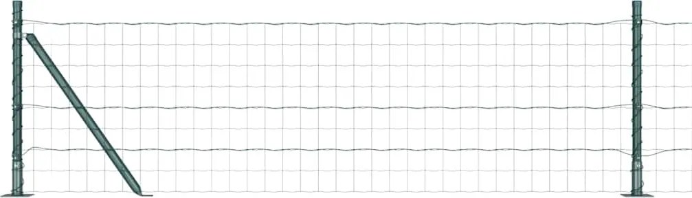 vidaXL Gard cu Stâlp Verde 0,6 x 10 m Oțel și PVC