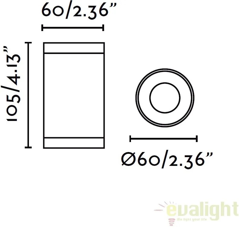 PLAFONIERA DE EXTERIOR MODERNA OLOT NEAGRA 71374