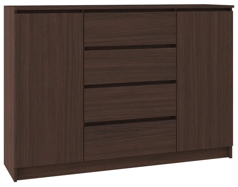Supermobel Comoda AREVA K140 2D4SZ, 138x99x40, alb/alb luciu
