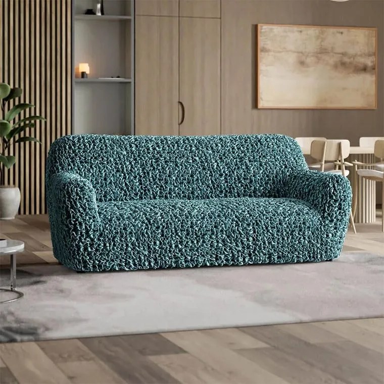 Gaico Huse bielastice VELVET petrol fotoliu triplu (l. 170 - 220 cm)