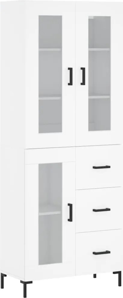vidaXL Dulap înalt, alb, 69,5x34x180 cm, lemn compozit