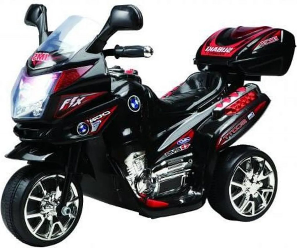 Motocicleta Electrica cu Acumulator Pentru Copii NOVOKIDS™ Moto Classico 51, 3-6 ani, max 25 kg, Cu Sunete , Trotineta Electrica, 3 Roti, MERS CU