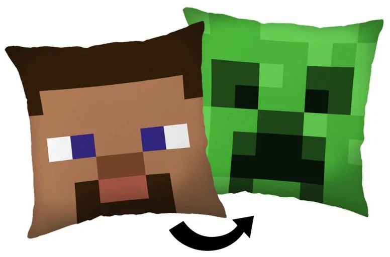 Minecraft Pernă decorativă Steve Creeper 40*40 cm