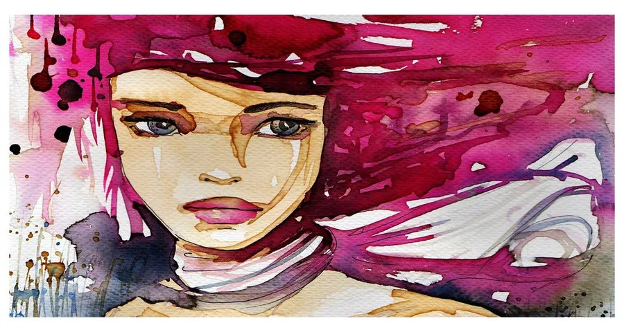 Tablou pe acril Abstracție femeie
