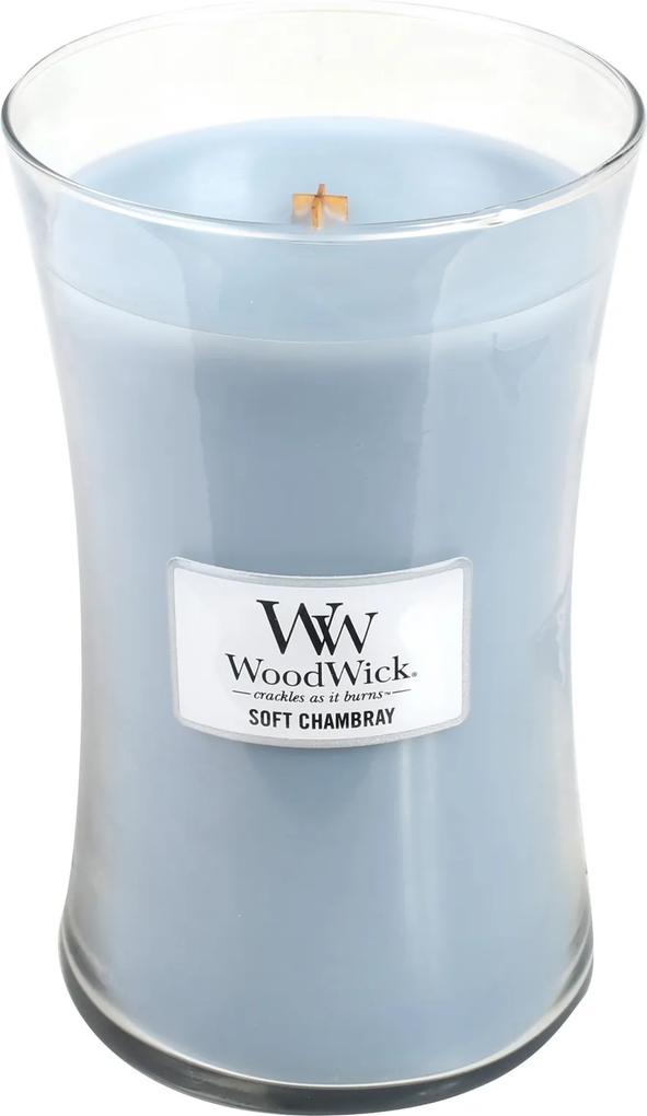 WoodWick albastre parfumata lumanare Soft Chambray vaza mare