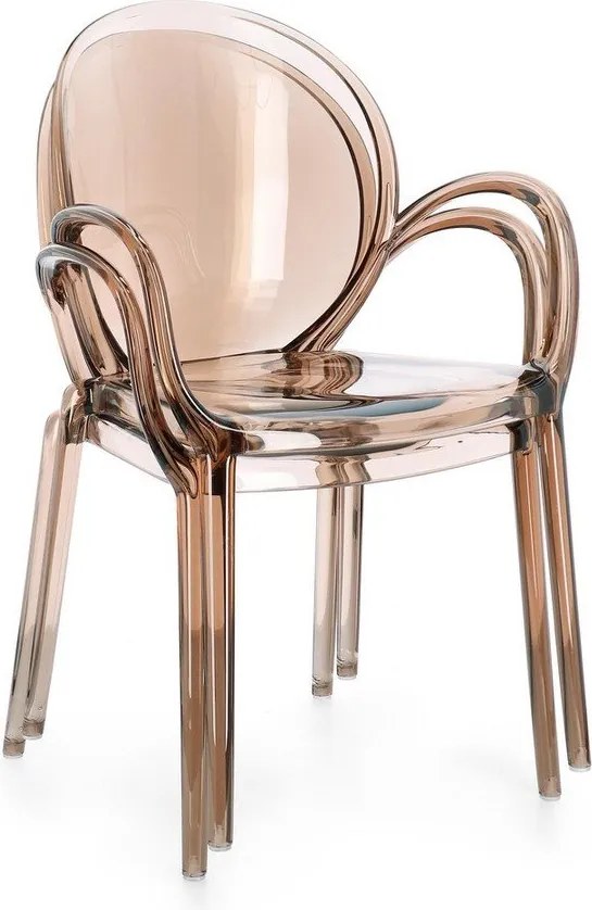 Scaun de grădină maro deschis din plastic Camilla – Bizzotto