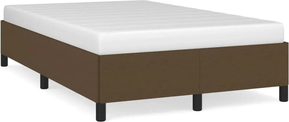 vidaXL Cadru de pat fără saltea, maro închis, 120x200 cm, textil