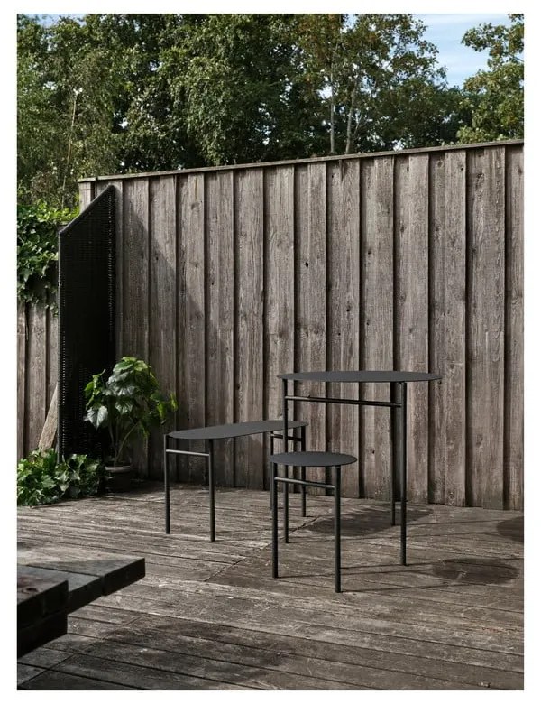 Scaun negru din metal Disc – Zone