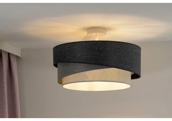 Lustră aplicată Duolla KOBO 1xE27/15W/230V d. 45 cm gri/alb