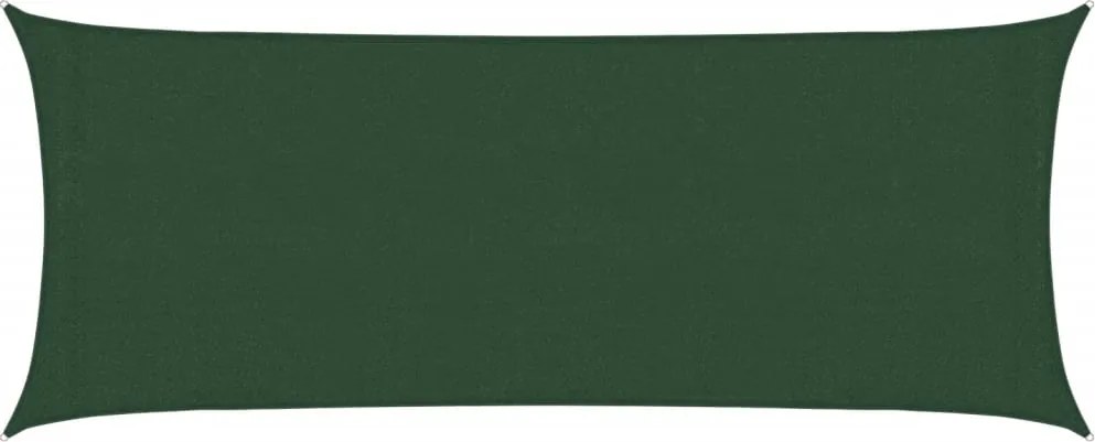 vidaXL Pânză parasolar, verde închis, 2x4,5 m, HDPE, 160 g/m²
