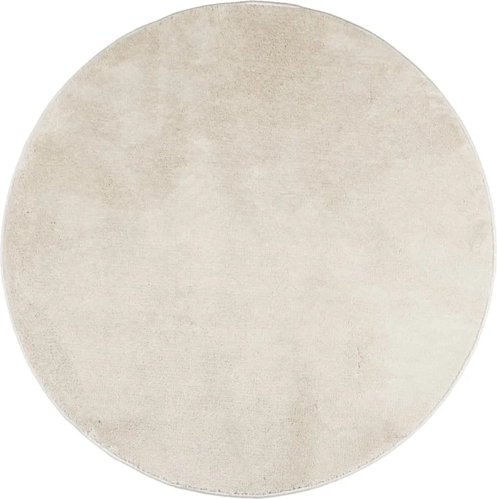 vidaXL Covor „OVIEDO”, fire scurte, bej, Ø 120 cm