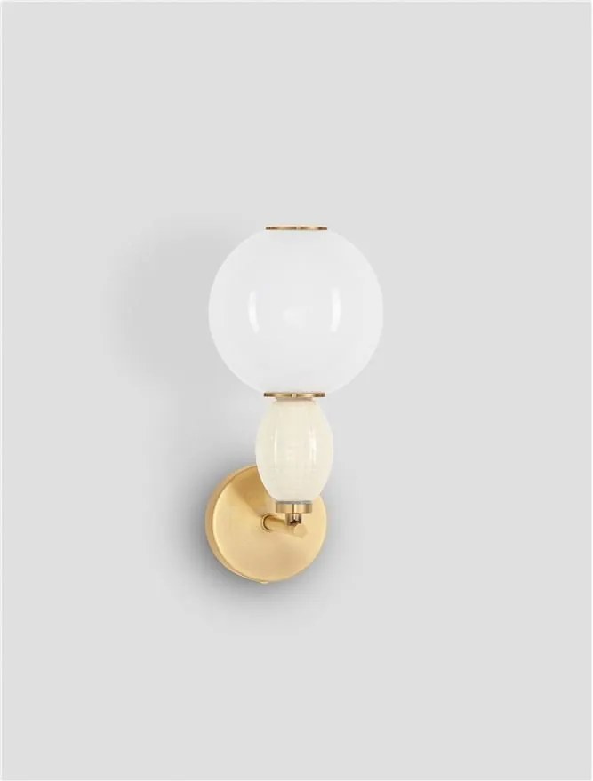 Aplica LED decorativa ceramica bej, alb, OBRIE