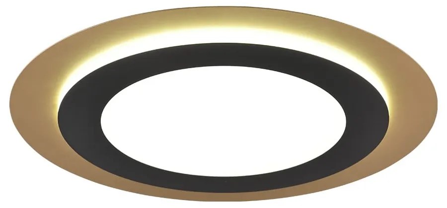 Plafonieră neagră-aurie LED cu intensitate reglabilă ø 45 cm Morgan – Trio