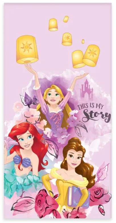 Prințesele Disney My Story prosop de baie, prosop de plajă 60x120cm