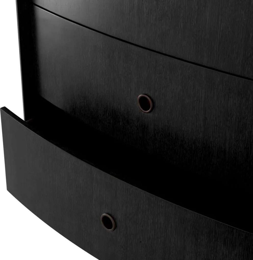 Comoda LUX Furnir Stejar Gri Carbune, Splendora