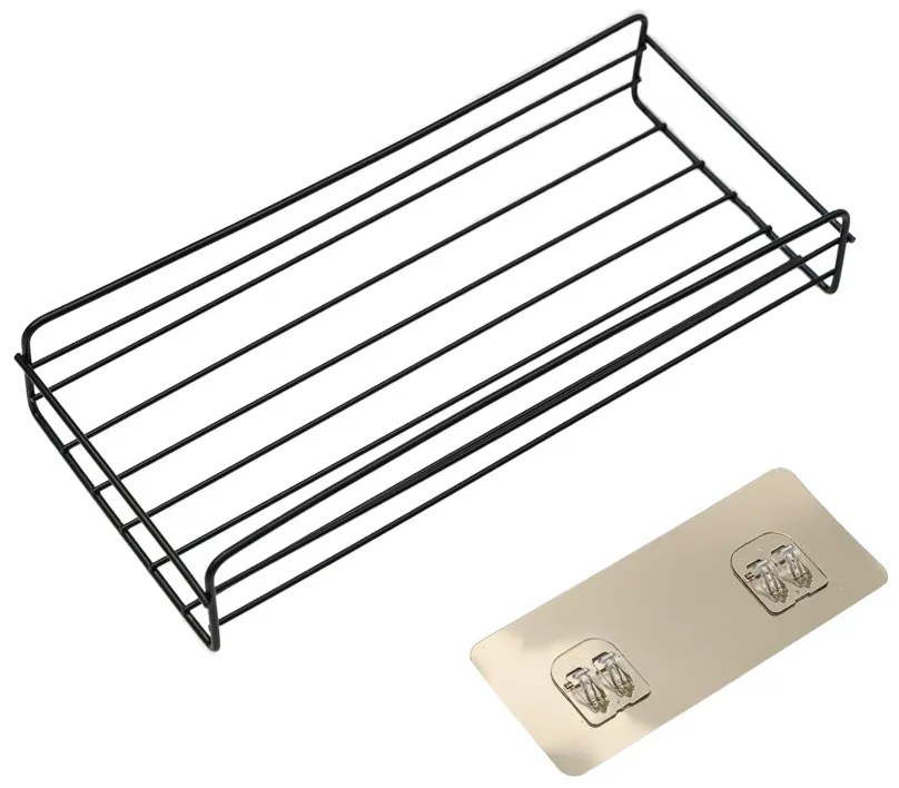 Etajera de baie fara gaurire VIENTO, neagra