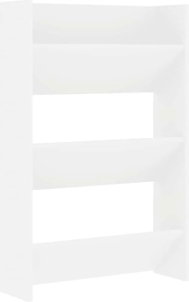 vidaXL Pantofar de perete, alb, 60x18x90 cm, PAL