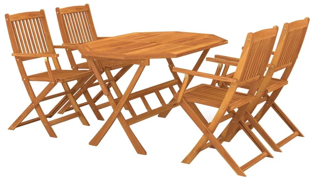 3086996 vidaXL Set mobilier de grădină, 5 piese, lemn masiv de acacia