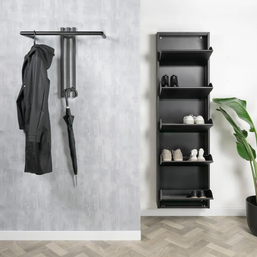 Cuier de perete negru din metal 65 cm Senza – Spinder Design