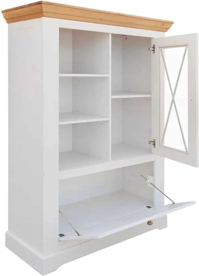 Set lemn masiv alb-natur Living Iris Model B
