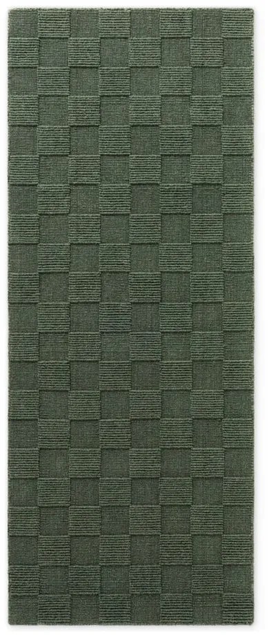 Covor tip traversă verde închis țesut manual din lână 80x200 cm Scala – Villeroy&Boch