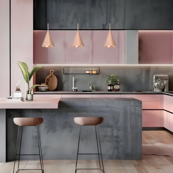 Lustră suspendată CAPITAL 1xGX53/15W/230V, Ø 17 cm, aur roz